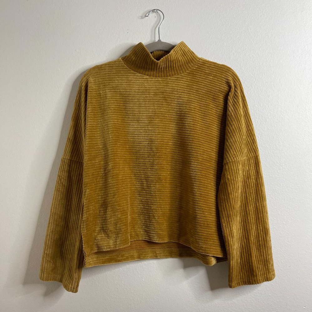 Madewell Texture & Thread Corduroy Mock Neck Top